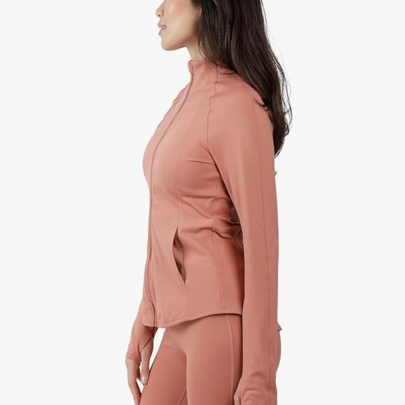 Yogalicious Womens Ultra Soft Lightweight Full Zip Yoga Jacket w/Pockets -Purple - Picture 3 of 6